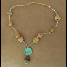 Collier en perles de Tumaco et turquoise